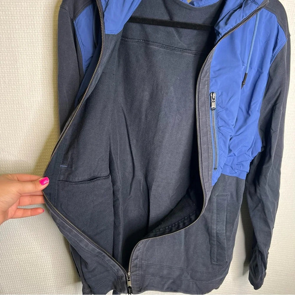Lululemon Men’s Dispatch Full Zip Hoodie Jacket Blue And Navy Running‎ Active XL - Picture 7 of 7
